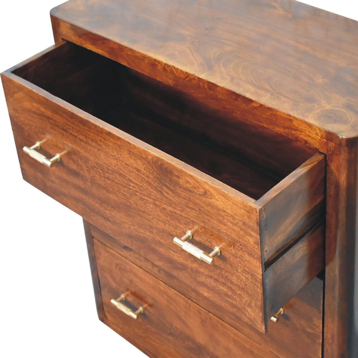 Luca Solid Mango Wood Chest of Drawers – Chestnut Finish