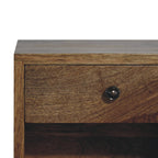 Floating Mini Classic Solid Mango Wood Nightstand – Oak-Ish Finish