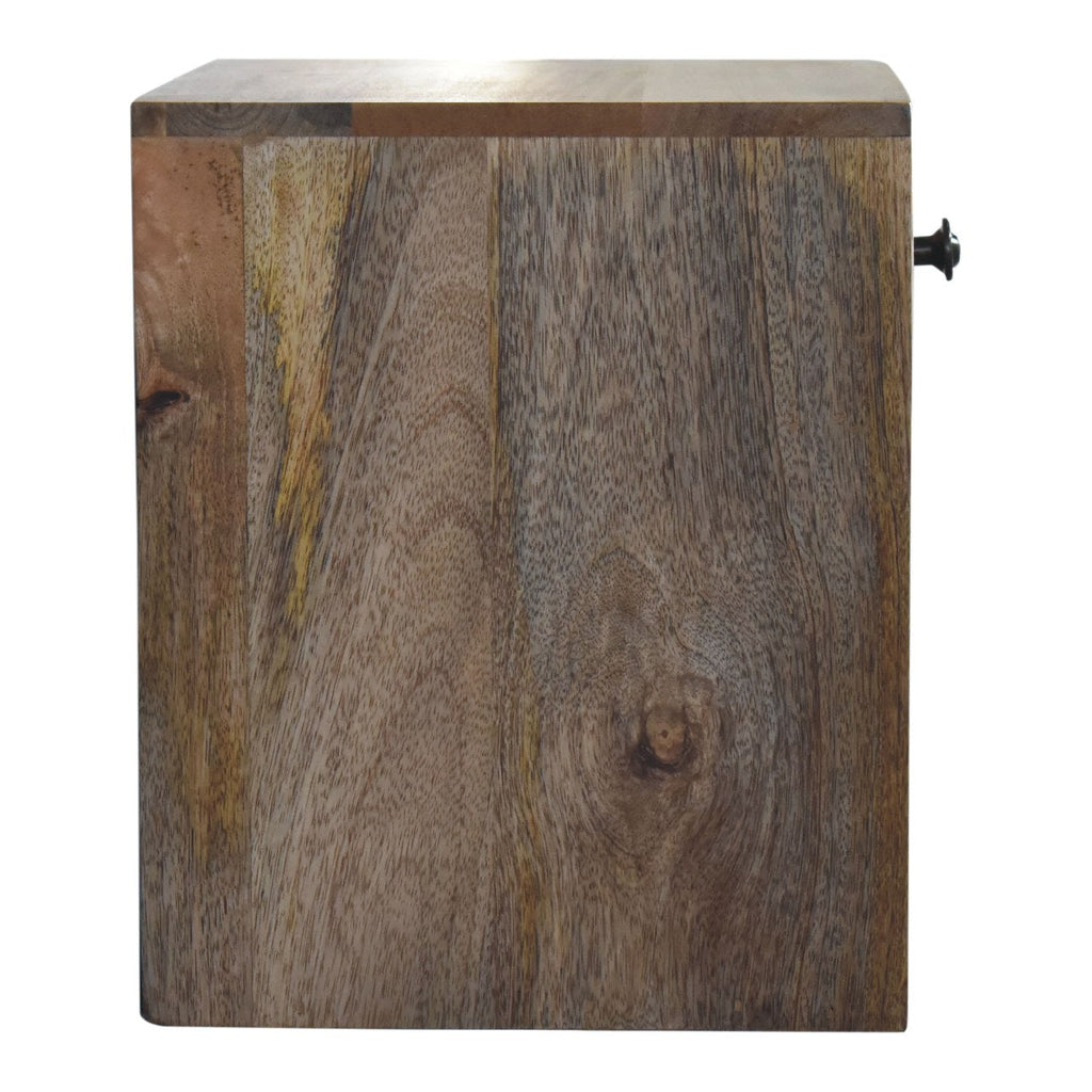 Floating Mini Classic Solid Mango Wood Nightstand – Oak-Ish Finish