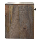 Floating Mini Classic Solid Mango Wood Nightstand – Oak-Ish Finish