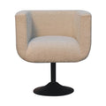 Cream Bouclé Swivel Chair