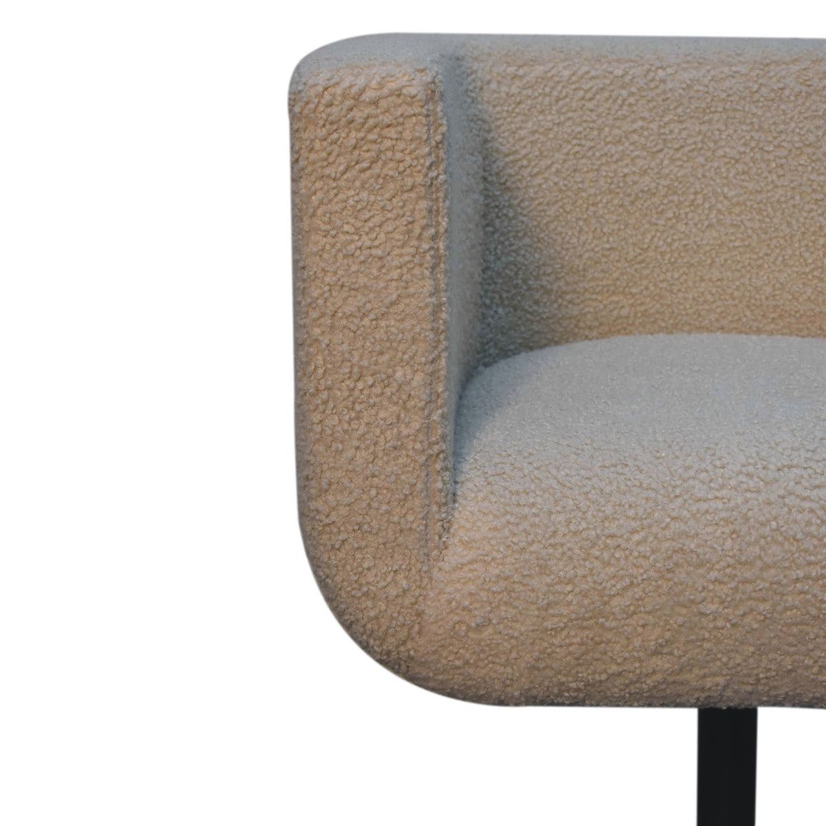 Cream Bouclé Swivel Chair