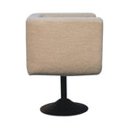 Cream Bouclé Swivel Chair