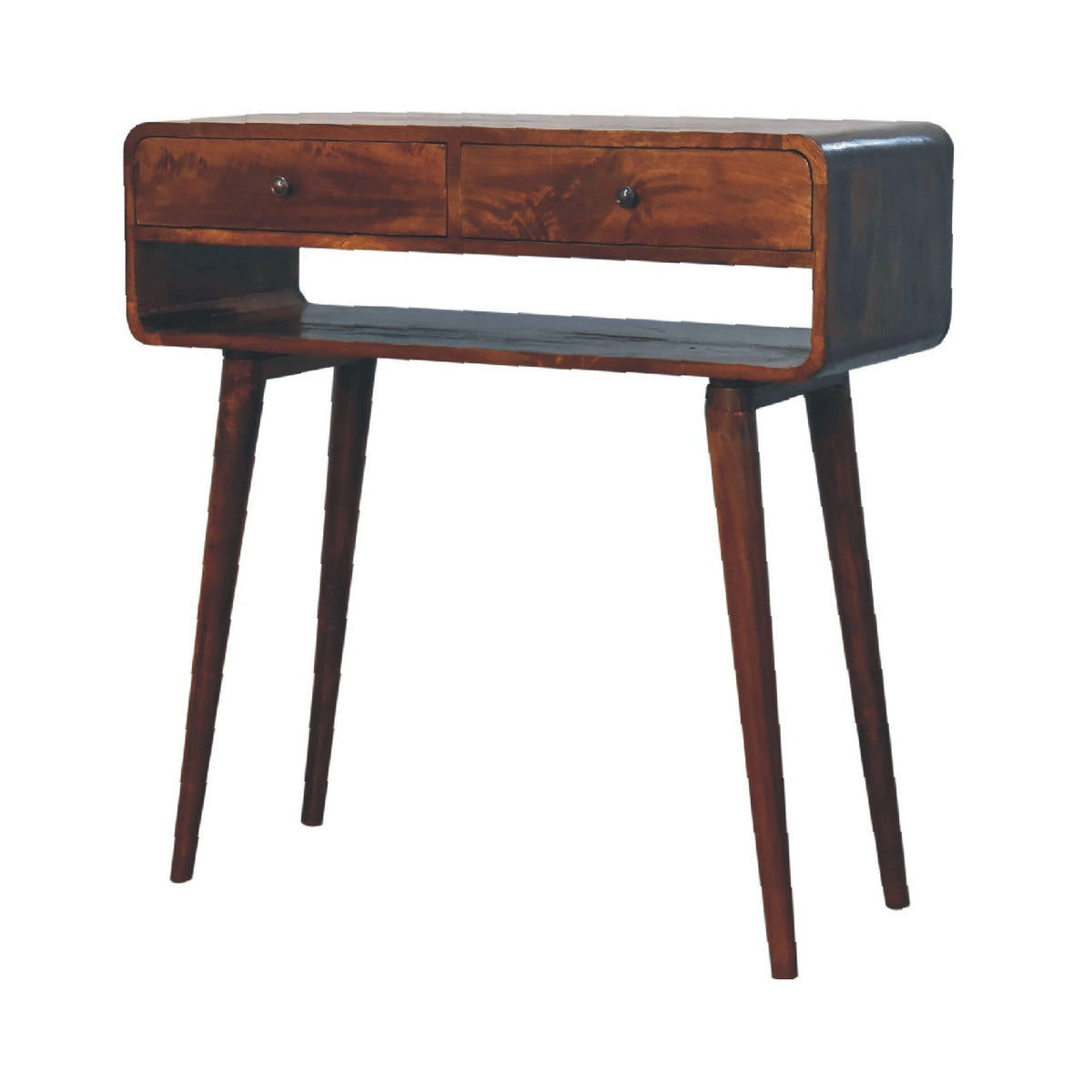 Sonata Solid Mango Wood Console Table – Chestnut Finish