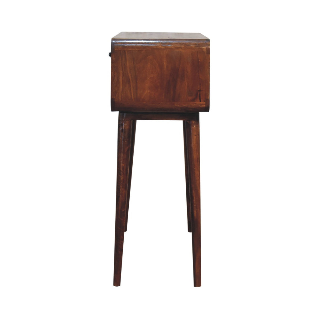 Sonata Solid Mango Wood Console Table – Chestnut Finish