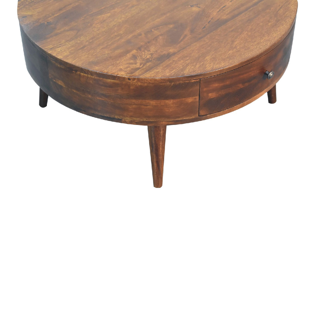 Odyssey Solid Mango Wood Coffee Table – Chestnut Finish