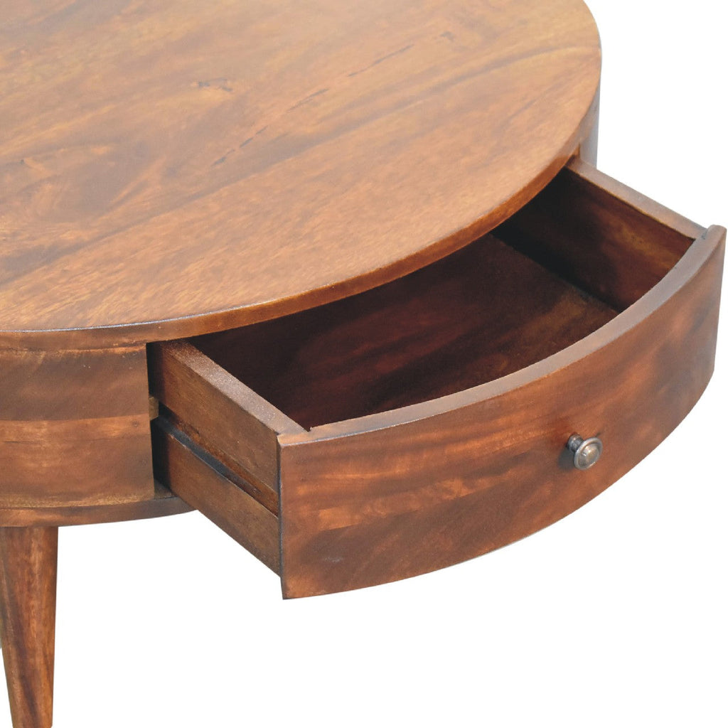 Odyssey Solid Mango Wood Coffee Table – Chestnut Finish