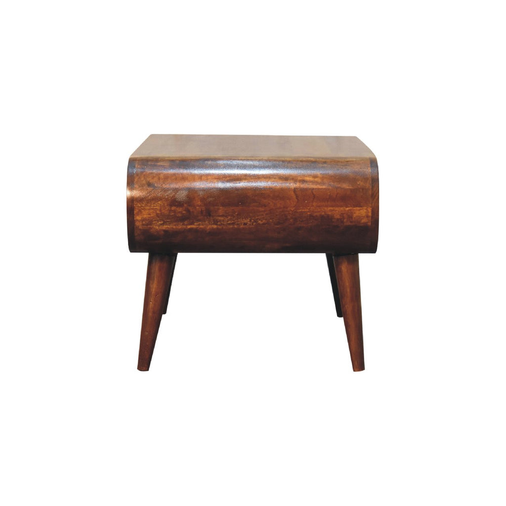 Open Solid Mango Wood Coffee Table – Chestnut Finish