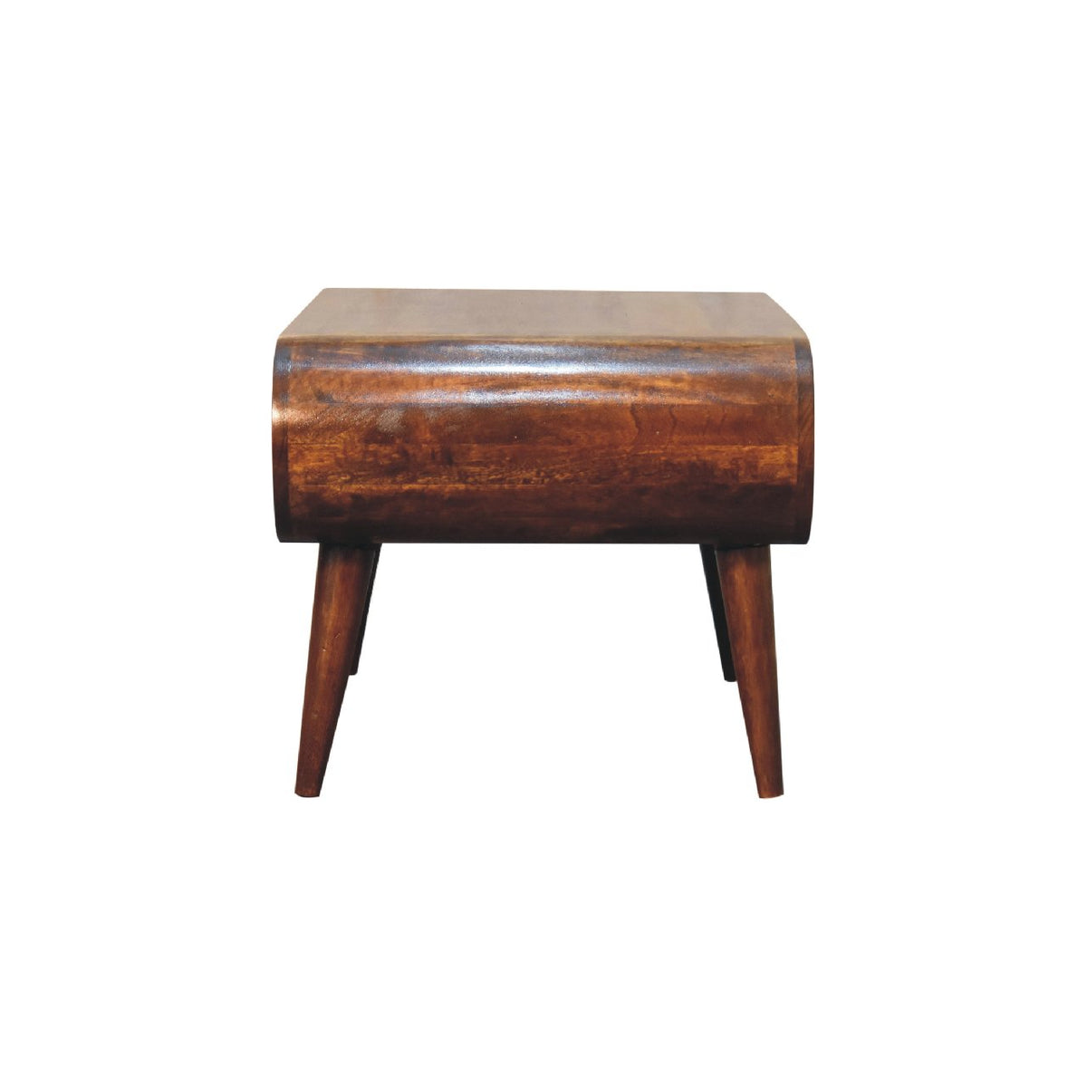 Open Solid Mango Wood Coffee Table – Chestnut Finish
