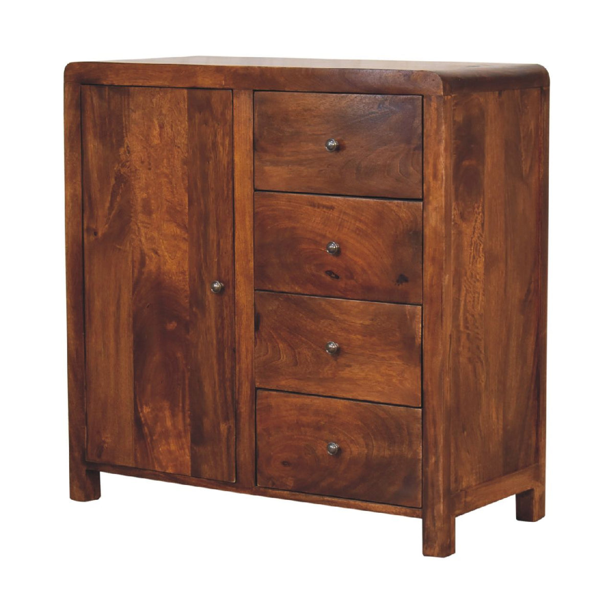 Aspen Solid Mango Wood Cabinet – Chestnut Finish