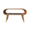 Open Solid Mango Wood Coffee Table – Oak-Ish Finish