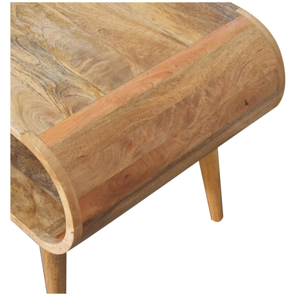 Open Solid Mango Wood Coffee Table – Oak-Ish Finish