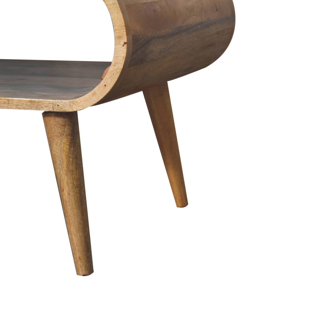 Open Solid Mango Wood Coffee Table – Oak-Ish Finish