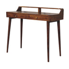 Elevated Solid Mango Wood Console Table – Chestnut Finish
