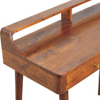 Elevated Solid Mango Wood Console Table – Chestnut Finish