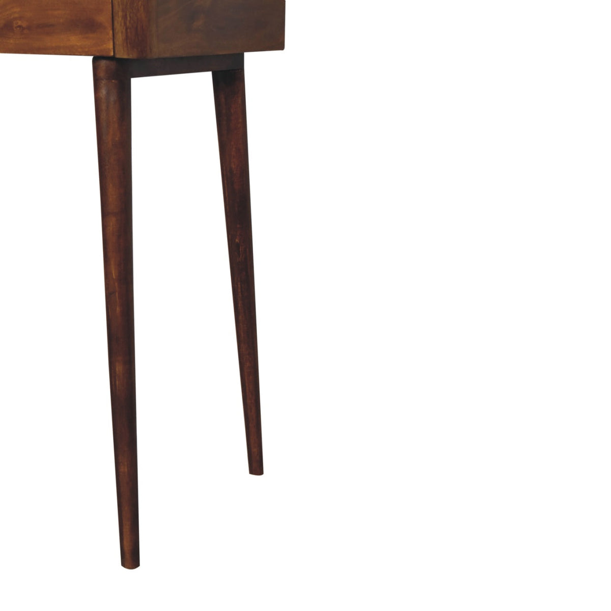 Elevated Solid Mango Wood Console Table – Chestnut Finish