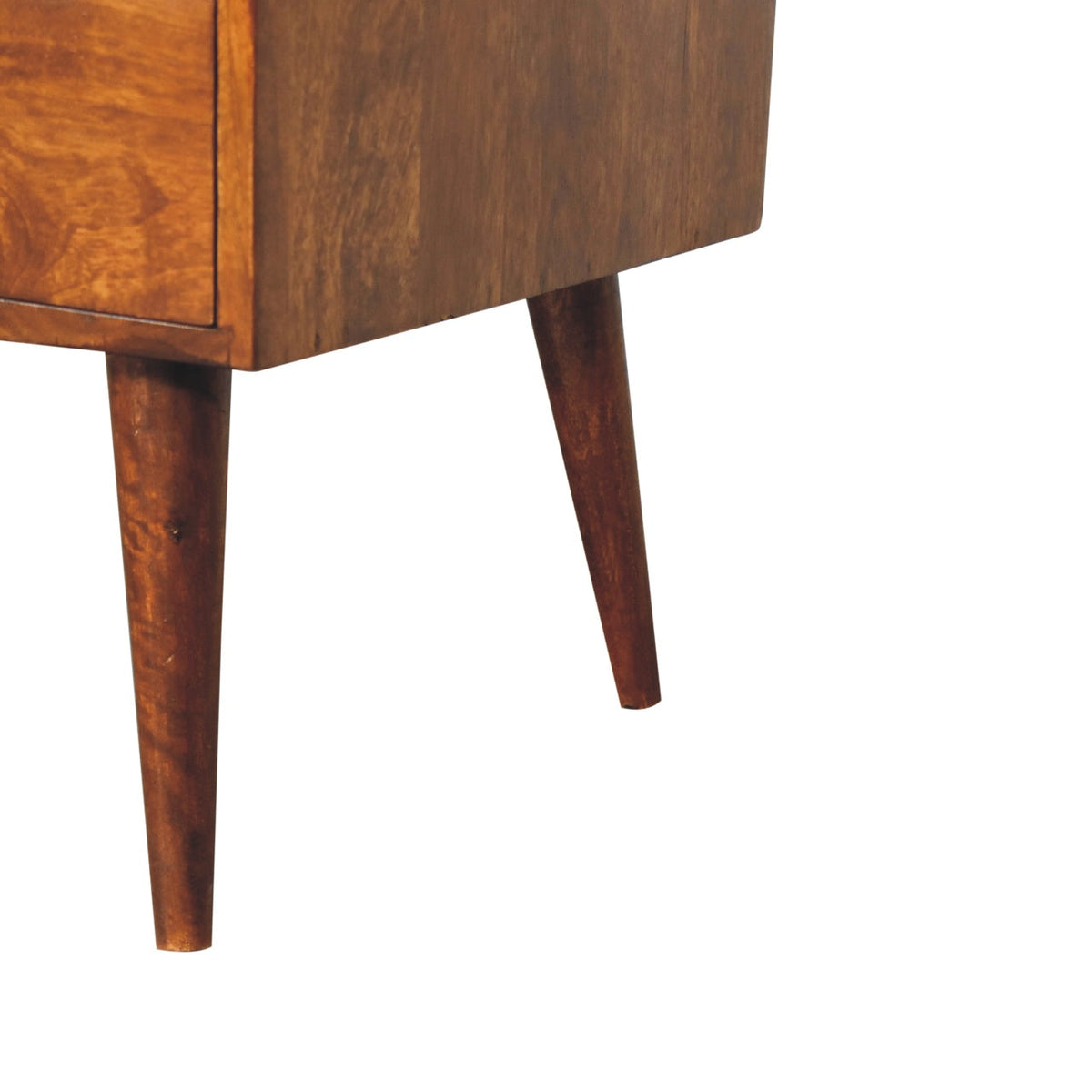 Elevated Solid Mango Wood Coffee Table – Chestnut Finish