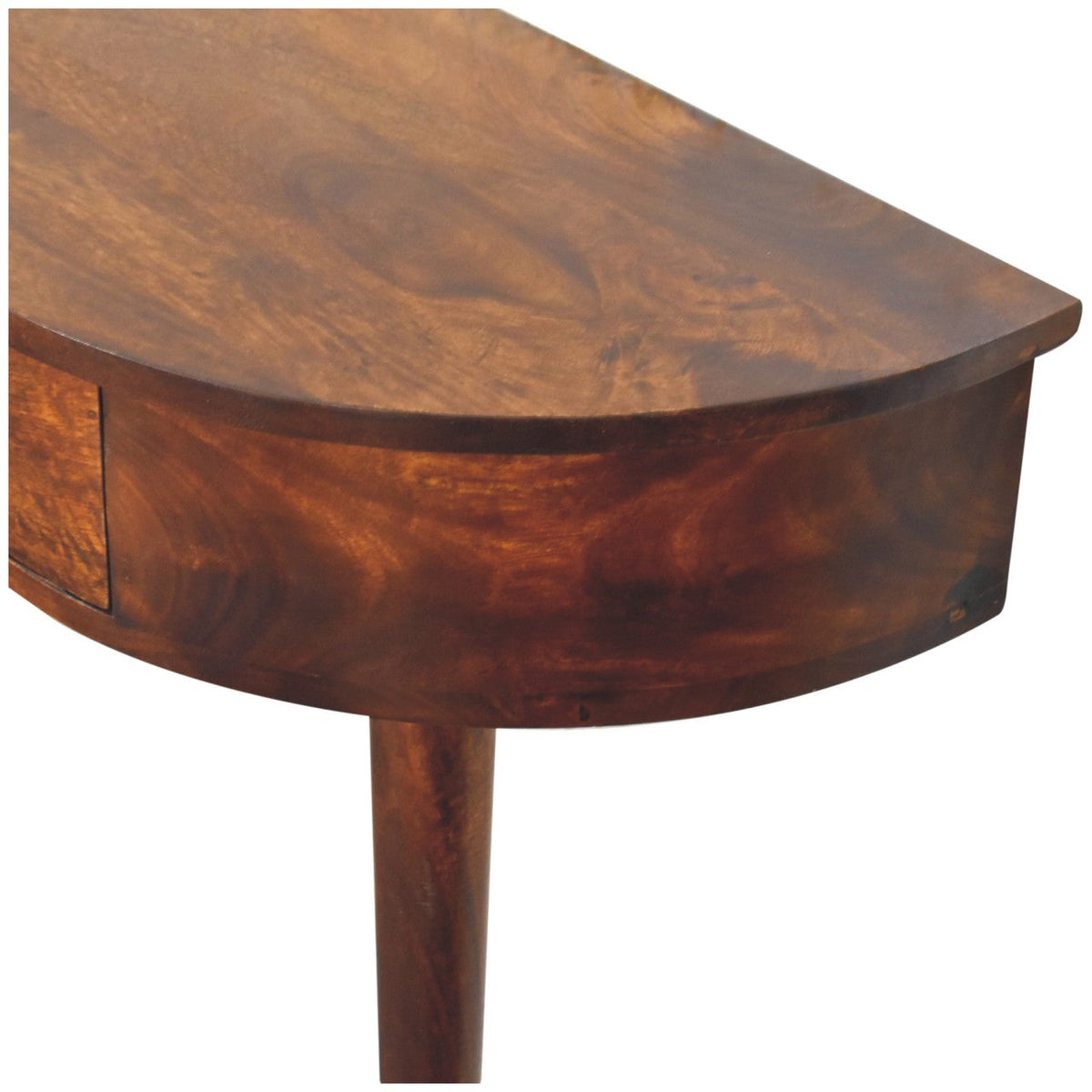 Backless Mounted Solid Mango Wood Console – Chestnut Finish