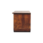 Triple Open Style Solid Mango Wood Coffee Table – Chestnut Finish