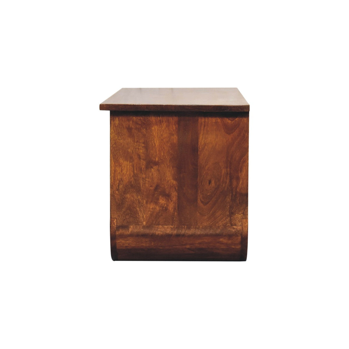 Triple Open Style Solid Mango Wood Coffee Table – Chestnut Finish