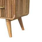 T-Bar Ridged Solid Mango Wood Chest – Oak-Ish Finish
