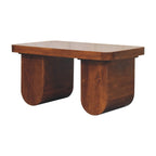 Chunky Solid Mango Wood Coffee Table – Chestnut Finish