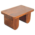 Chunky Solid Mango Wood Coffee Table – Chestnut Finish