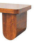 Chunky Solid Mango Wood Coffee Table – Chestnut Finish