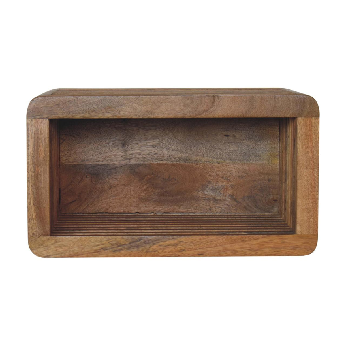 Soba Wall-Mounted Solid Mango Wood Bedside Table – Oak-Ish Finish
