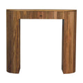 Soba Straight Solid Mango Wood Console Table – Oak-Ish Finish