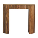 Soba Straight Solid Mango Wood Console Table – Oak-Ish Finish