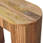 Soba Straight Solid Mango Wood Console Table – Oak-Ish Finish