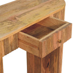 Soba Straight Solid Mango Wood Console Table – Oak-Ish Finish