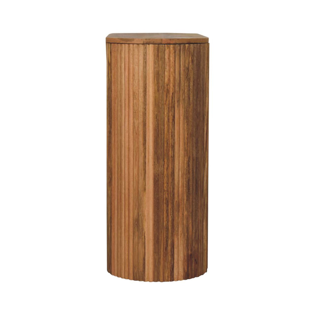 Soba Straight Solid Mango Wood Console Table – Oak-Ish Finish