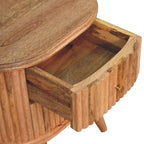 Soba Nordic Solid Mango Wood Bedside Table – Oak-Ish Finish