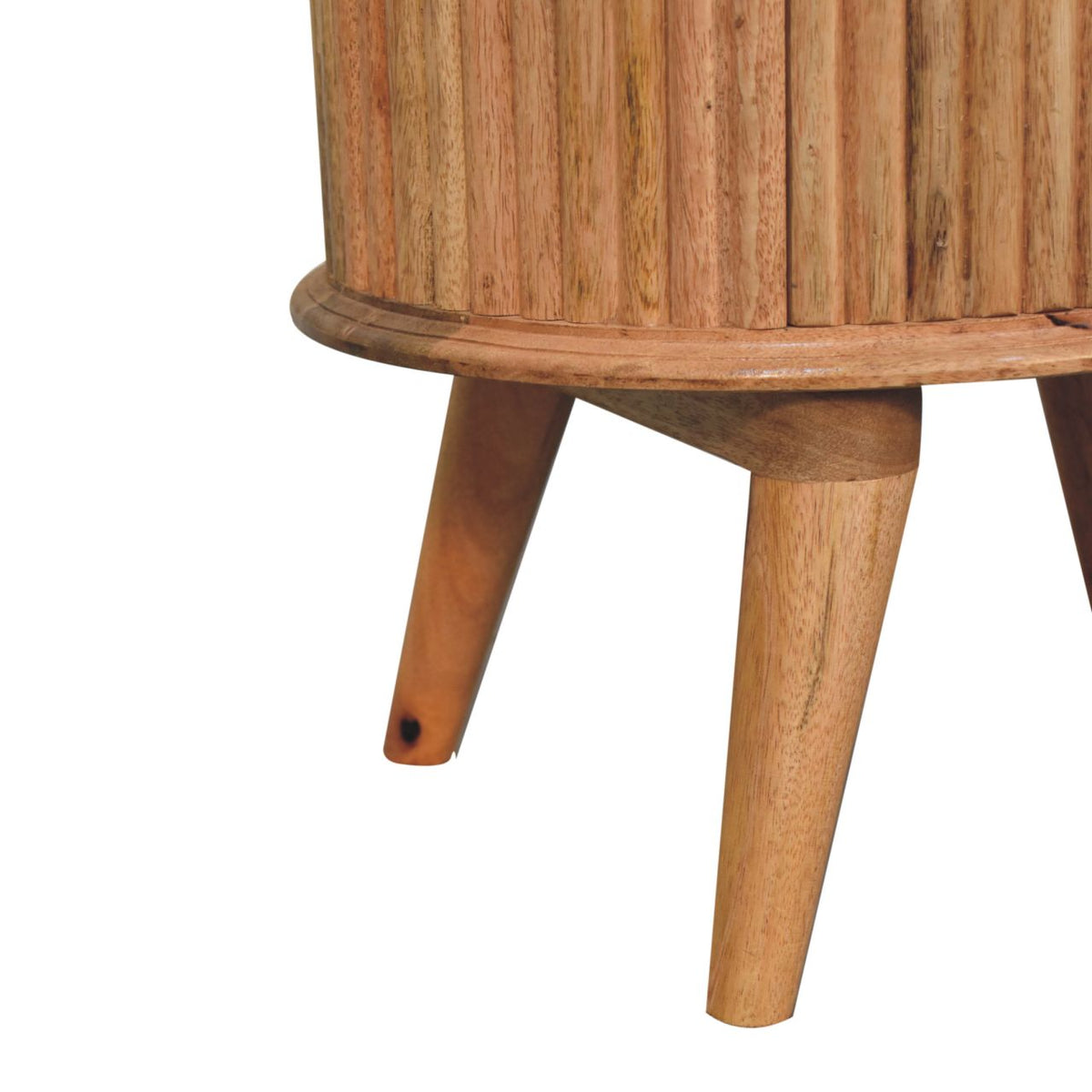 Soba Nordic Solid Mango Wood Bedside Table – Oak-Ish Finish