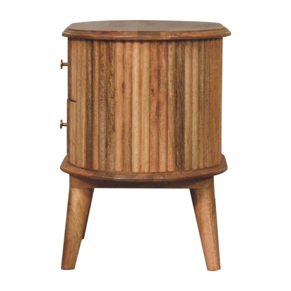 Soba Nordic Solid Mango Wood Bedside Table – Oak-Ish Finish