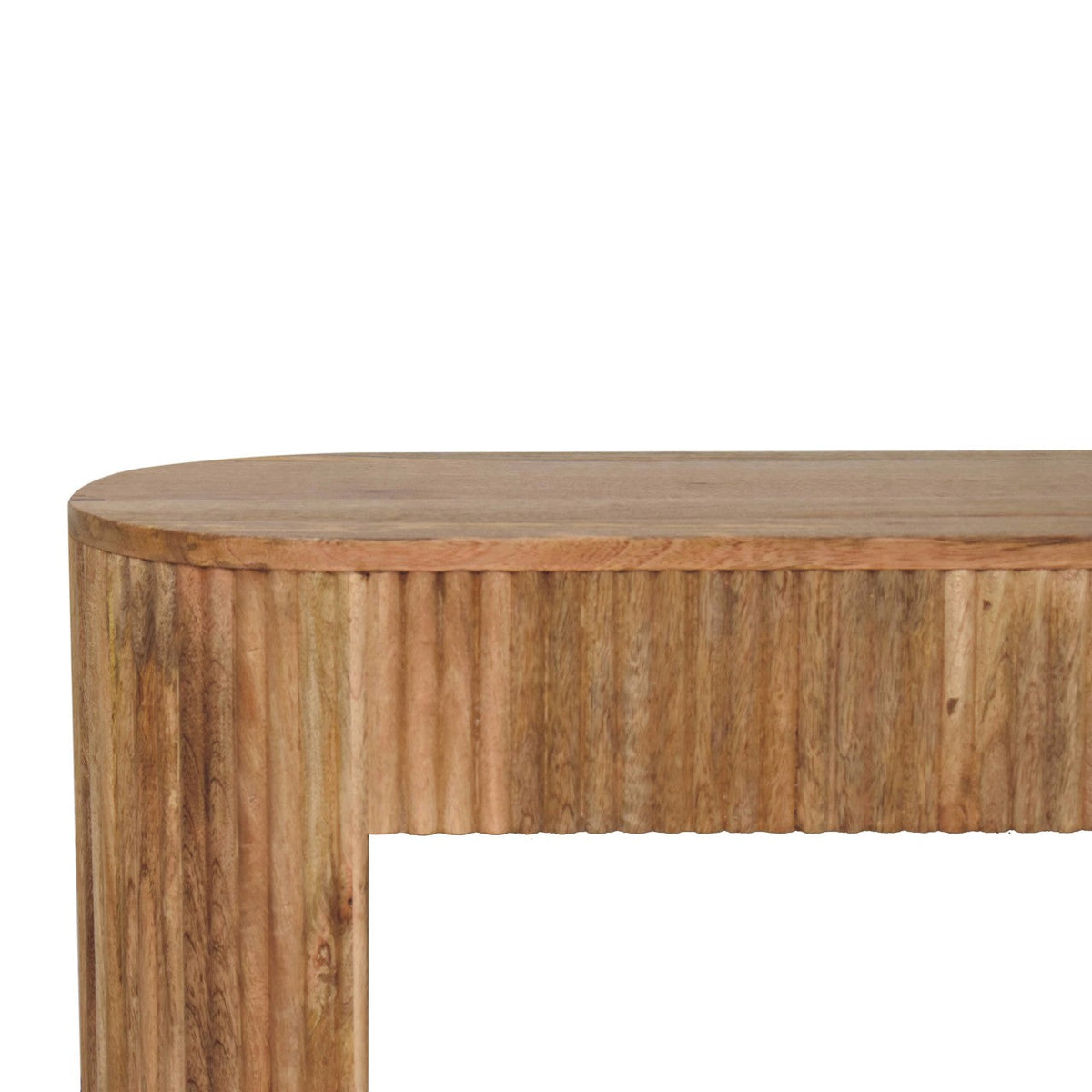 Soba Straight Solid Mango Wood Media Unit – Oak-Ish Finish