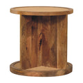 Close-Knit Corner Solid Mango Wood End Table – Oak-Ish Finish