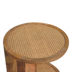 Close-Knit Corner Solid Mango Wood End Table – Oak-Ish Finish