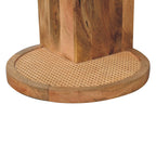 Close-Knit Corner Solid Mango Wood End Table – Oak-Ish Finish