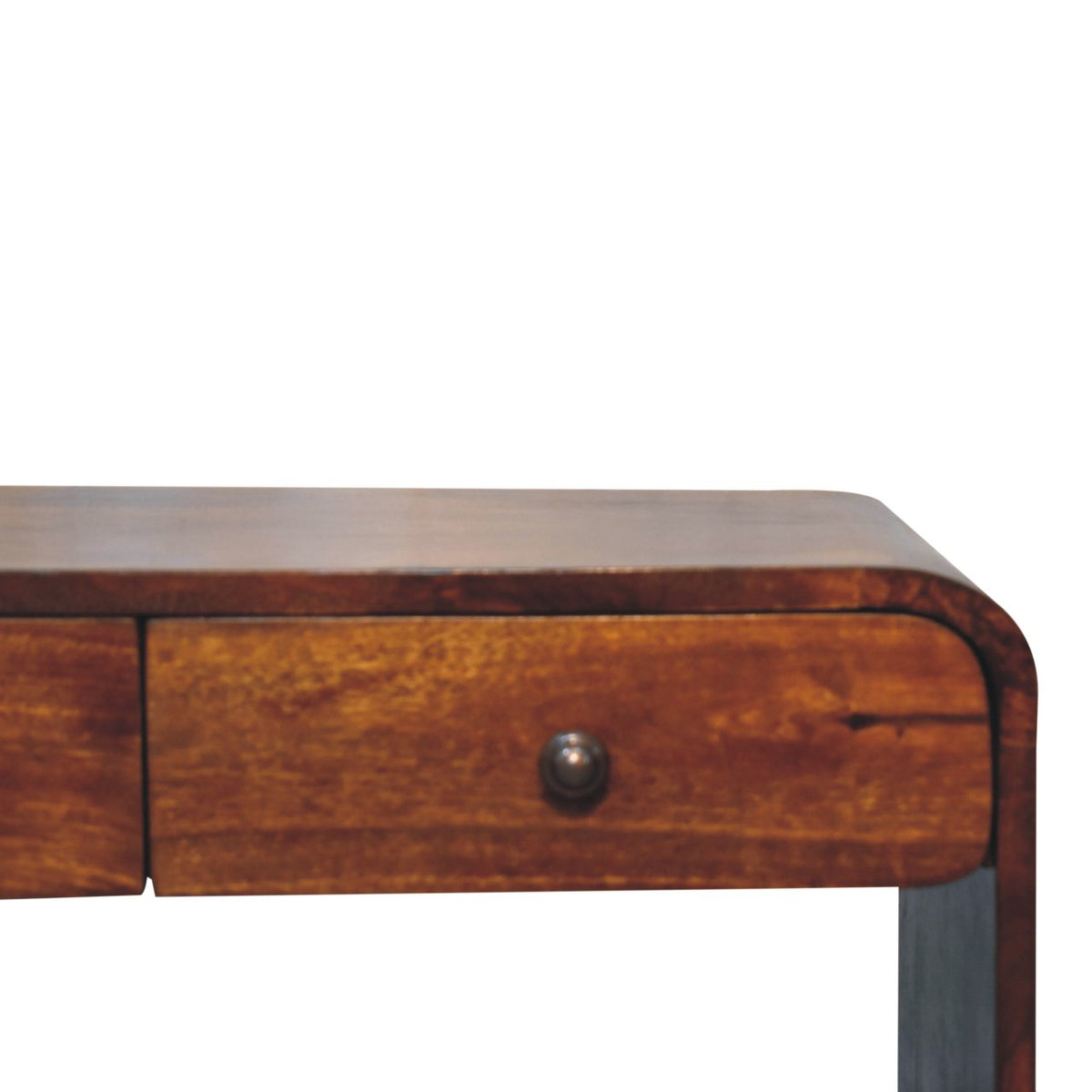 Aspen Slim Solid Mango Wood Media Unit – Chestnut Finish