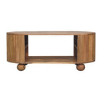 Soba Ball Open Solid Mango Wood Coffee Table – Oak-Ish Finish