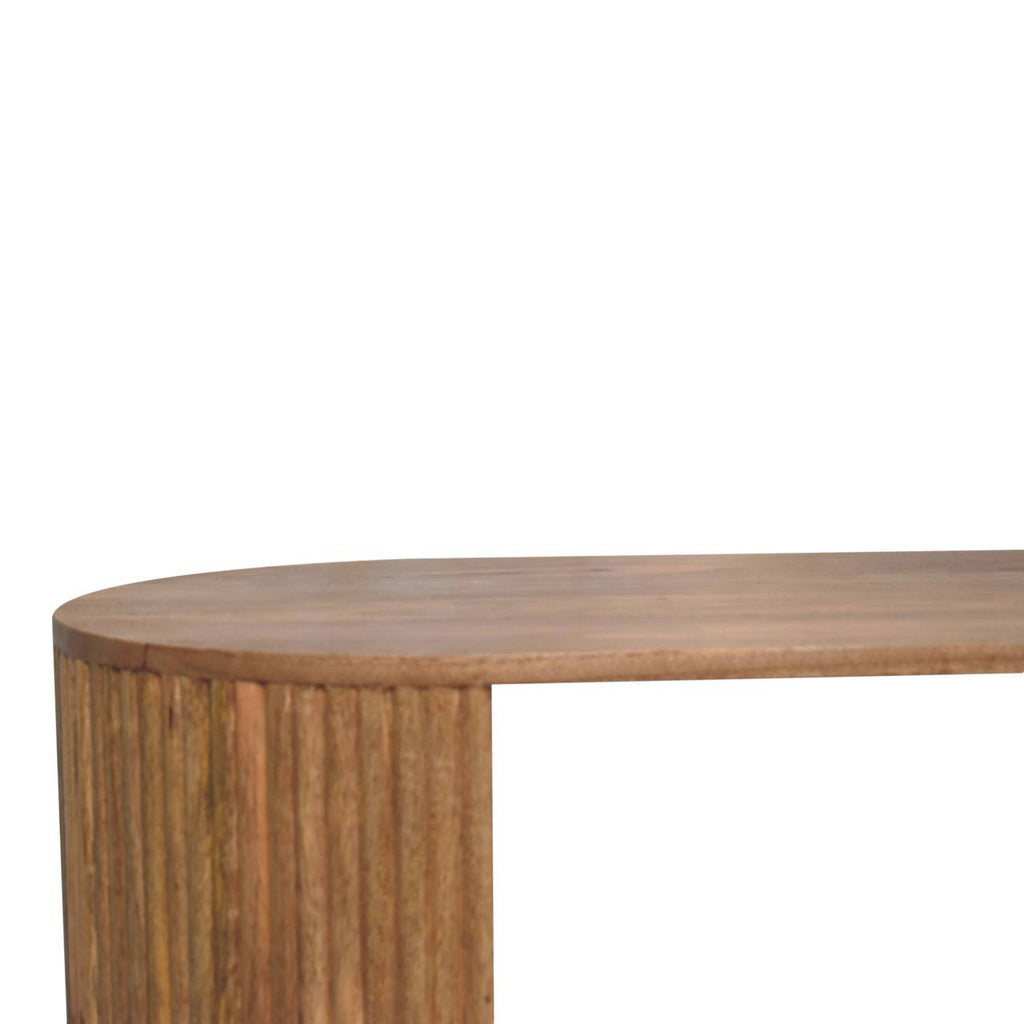 Soba Ball Open Solid Mango Wood Coffee Table – Oak-Ish Finish