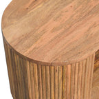 Soba Ball Open Solid Mango Wood Coffee Table – Oak-Ish Finish