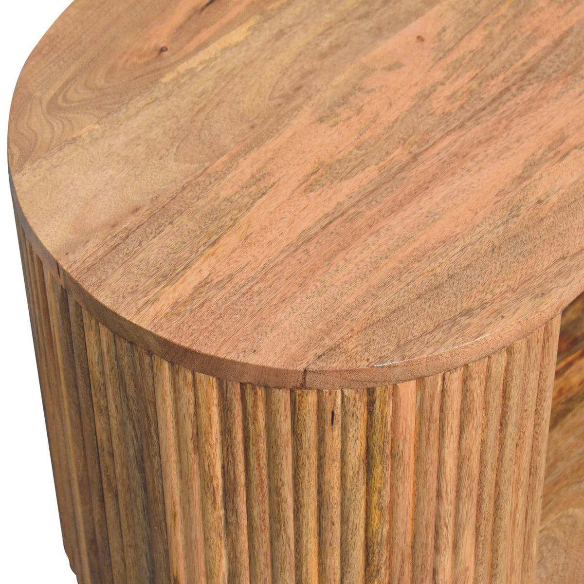 Soba Ball Open Solid Mango Wood Coffee Table – Oak-Ish Finish