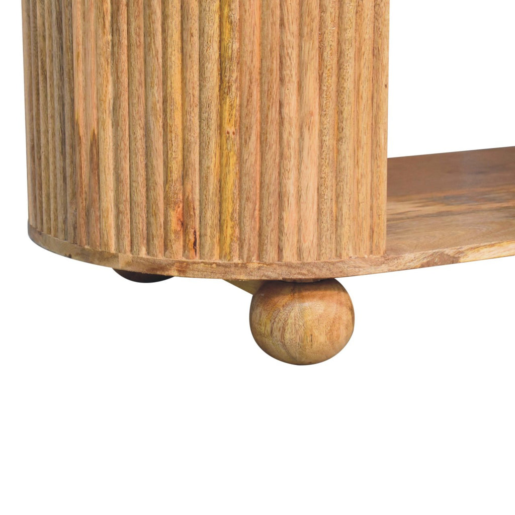 Soba Ball Open Solid Mango Wood Coffee Table – Oak-Ish Finish