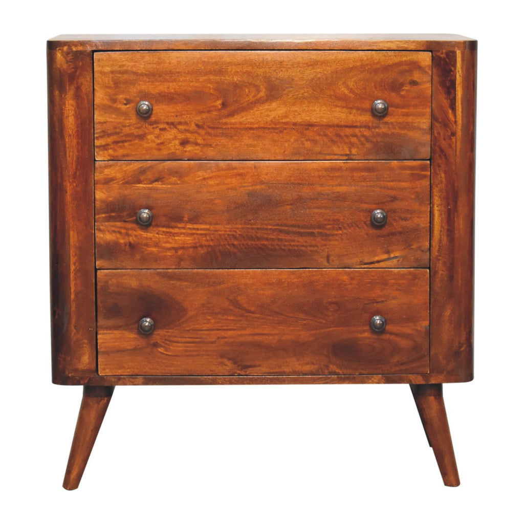 Bera Solid Mango Wood Chest – Chestnut Finish