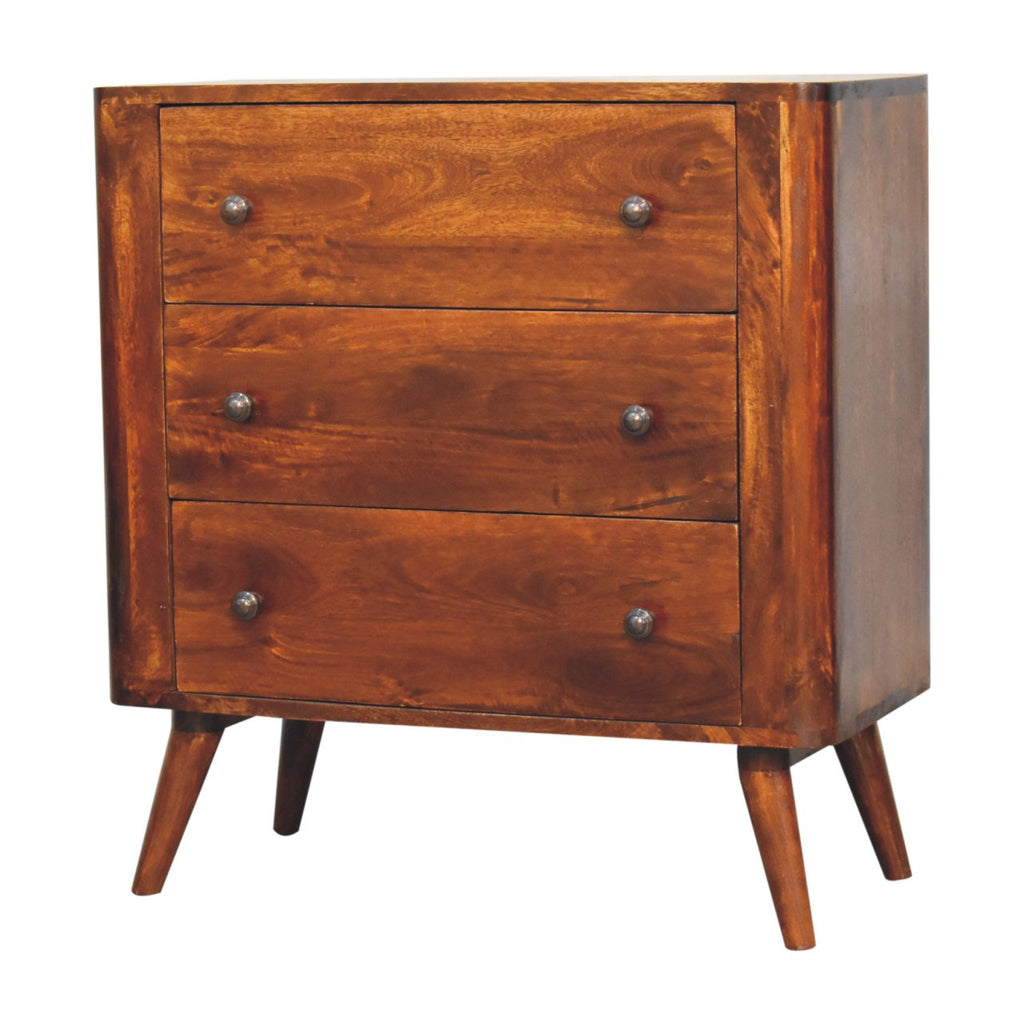 Bera Solid Mango Wood Chest – Chestnut Finish