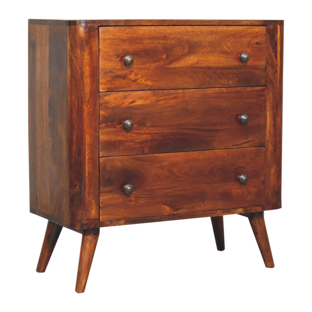 Bera Solid Mango Wood Chest – Chestnut Finish